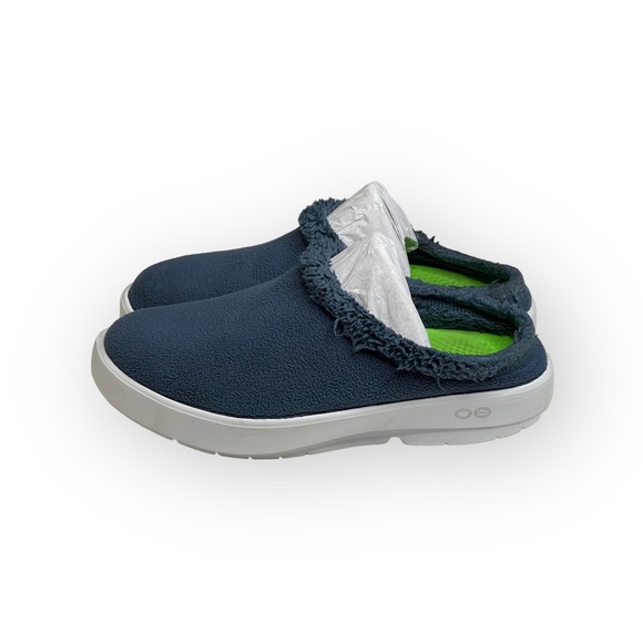 OOFos 𖦹 OOcoozie Vegan Sherpa Fur Lined Slipper Mule 𖦹 Moroccan Blue 𖦹 12.5 - Picture 7 of 16